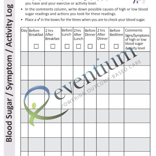 Blood Pressure/Symptom/Activity Log Spanish | Eventium