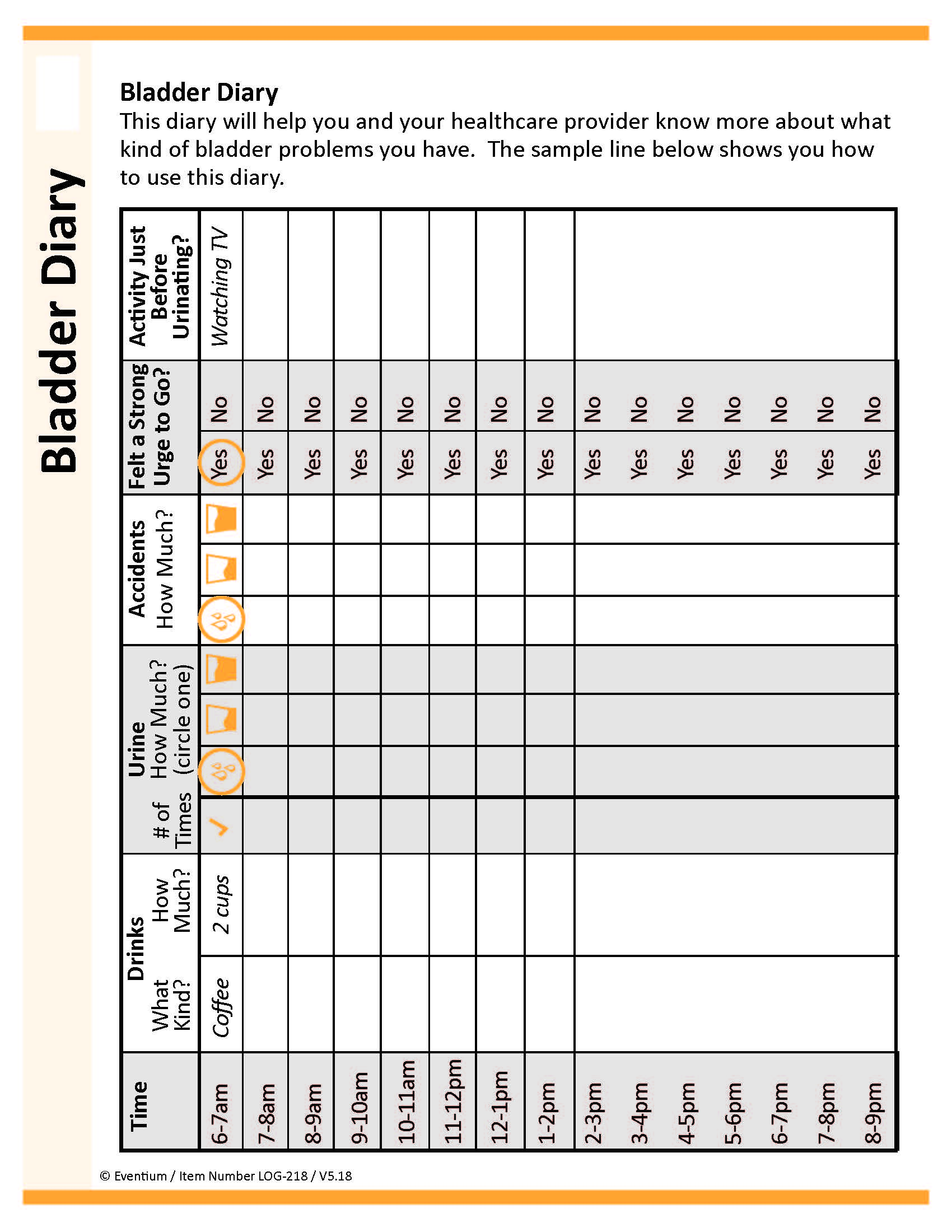 Bladder Diary Eventium