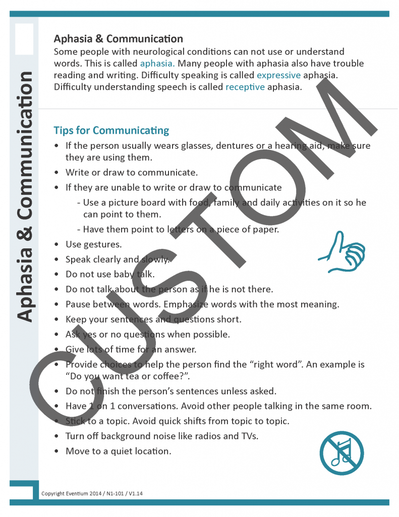 Aphasia and Communication Custom Eventium