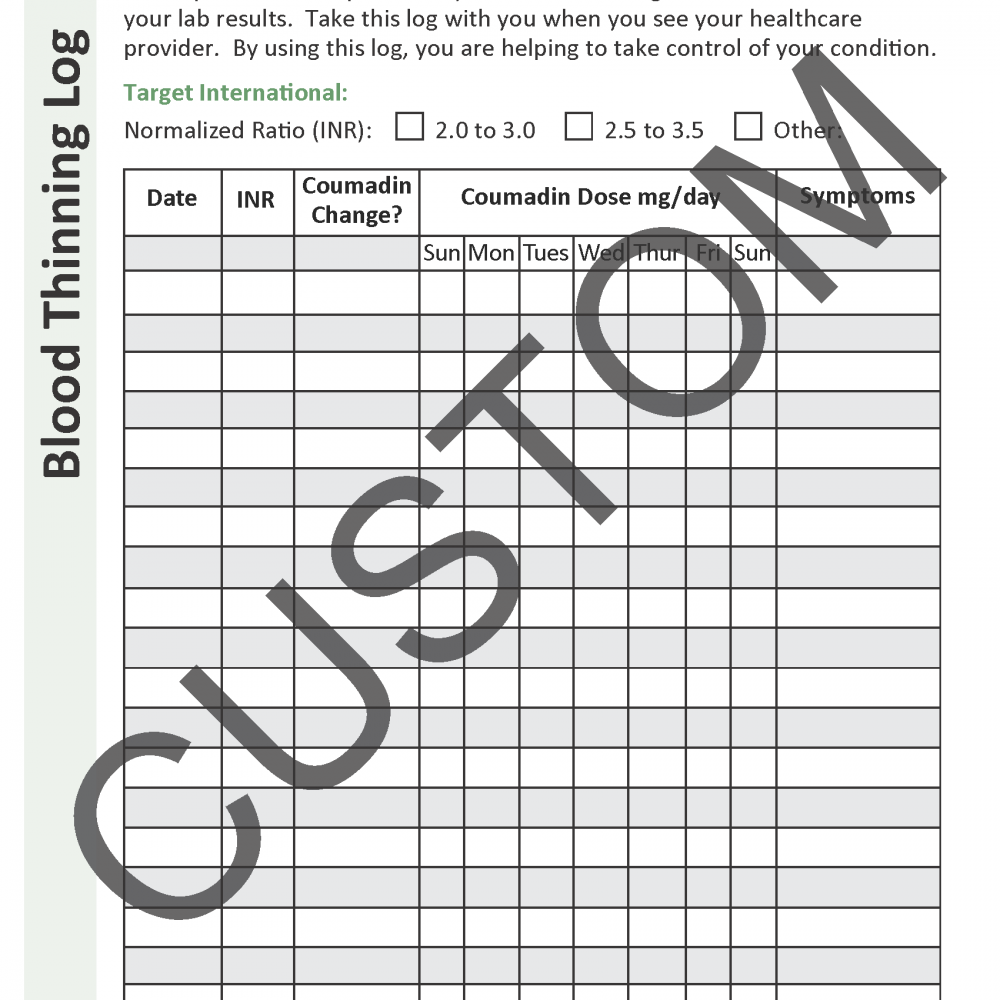 Blood Pressure/Symptom/Activity Log Spanish Eventium