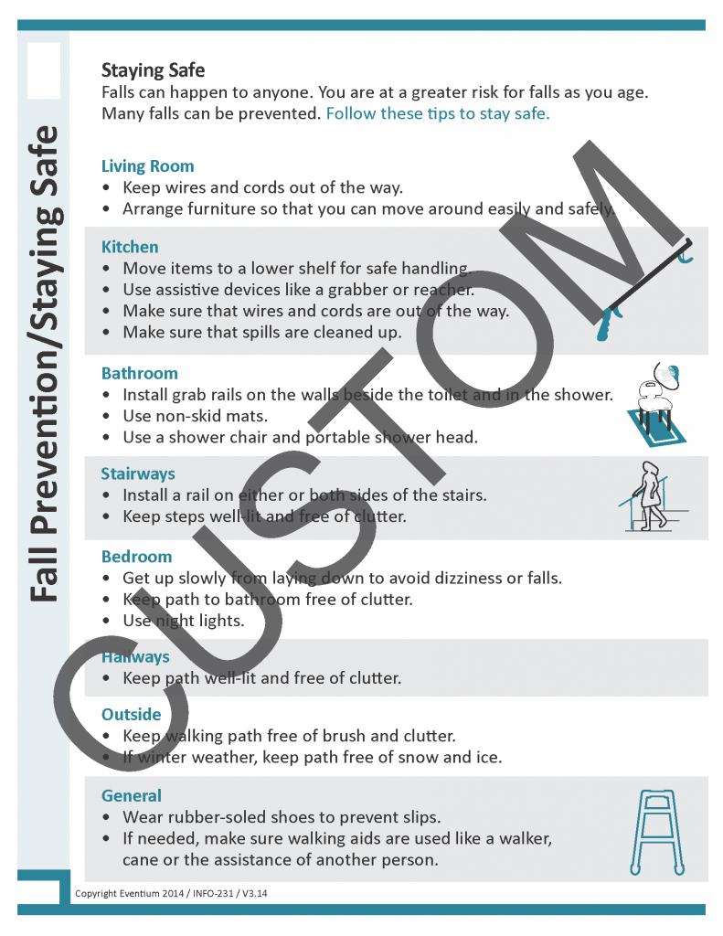 Fall Prevention Staying Safe Custom | Eventium