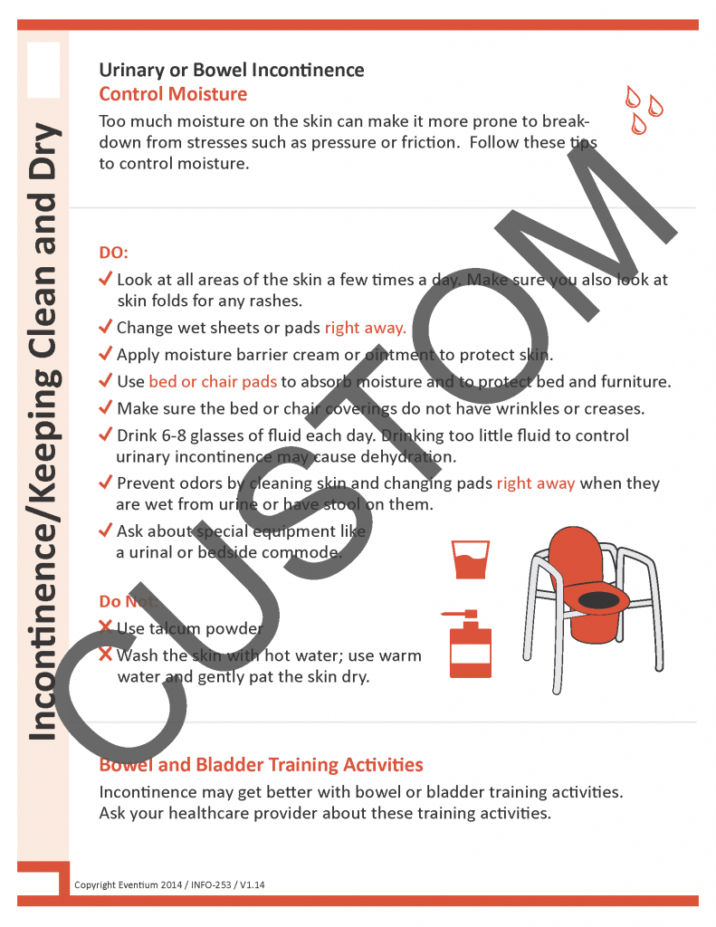 Incontinence, Keeping Clean and Dry Custom Eventium