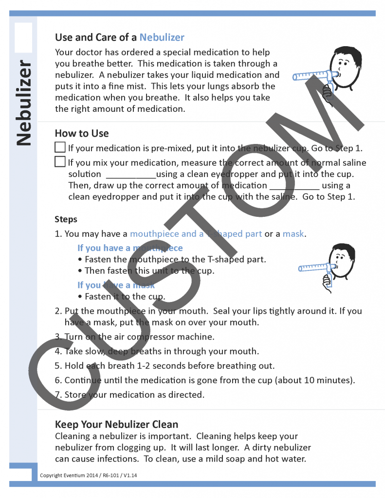 Nebulizer Machine Script Example Nebulizer Custom | Eventium
