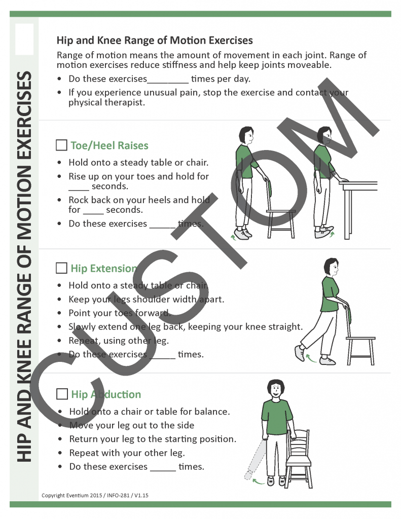 Hip and Knee ROM Custom | Eventium