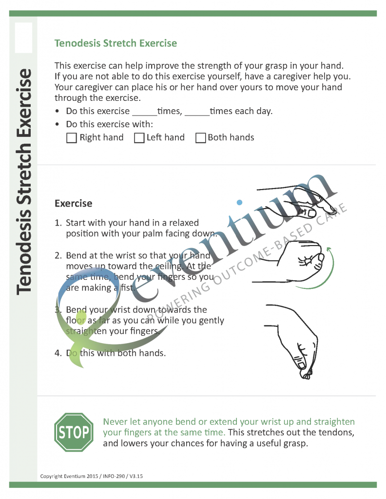 Tenodesis Stretch Exercise | Eventium