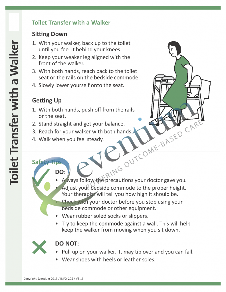 Toilet Transfer with a Walker | Eventium