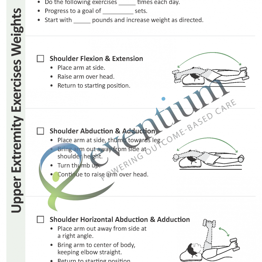 Upper Extremity Exercises Handouts