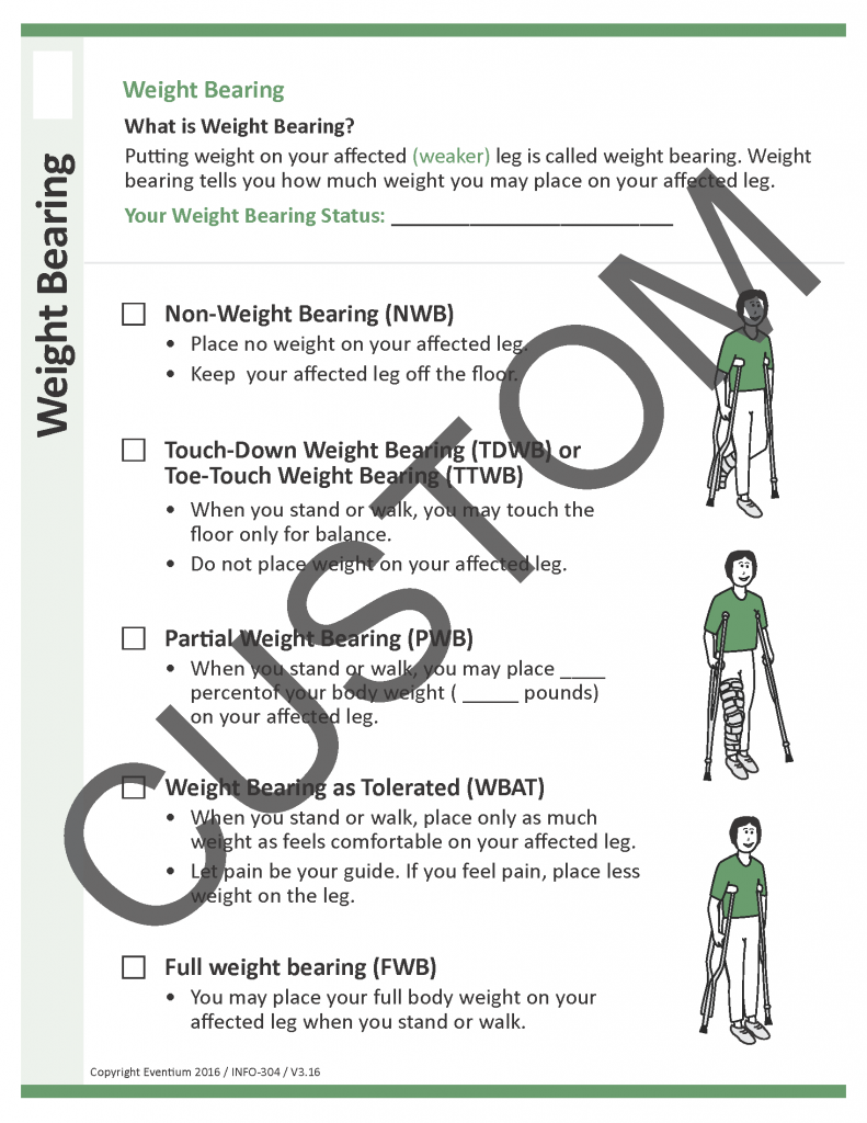 Weight Bearing Custom | Eventium